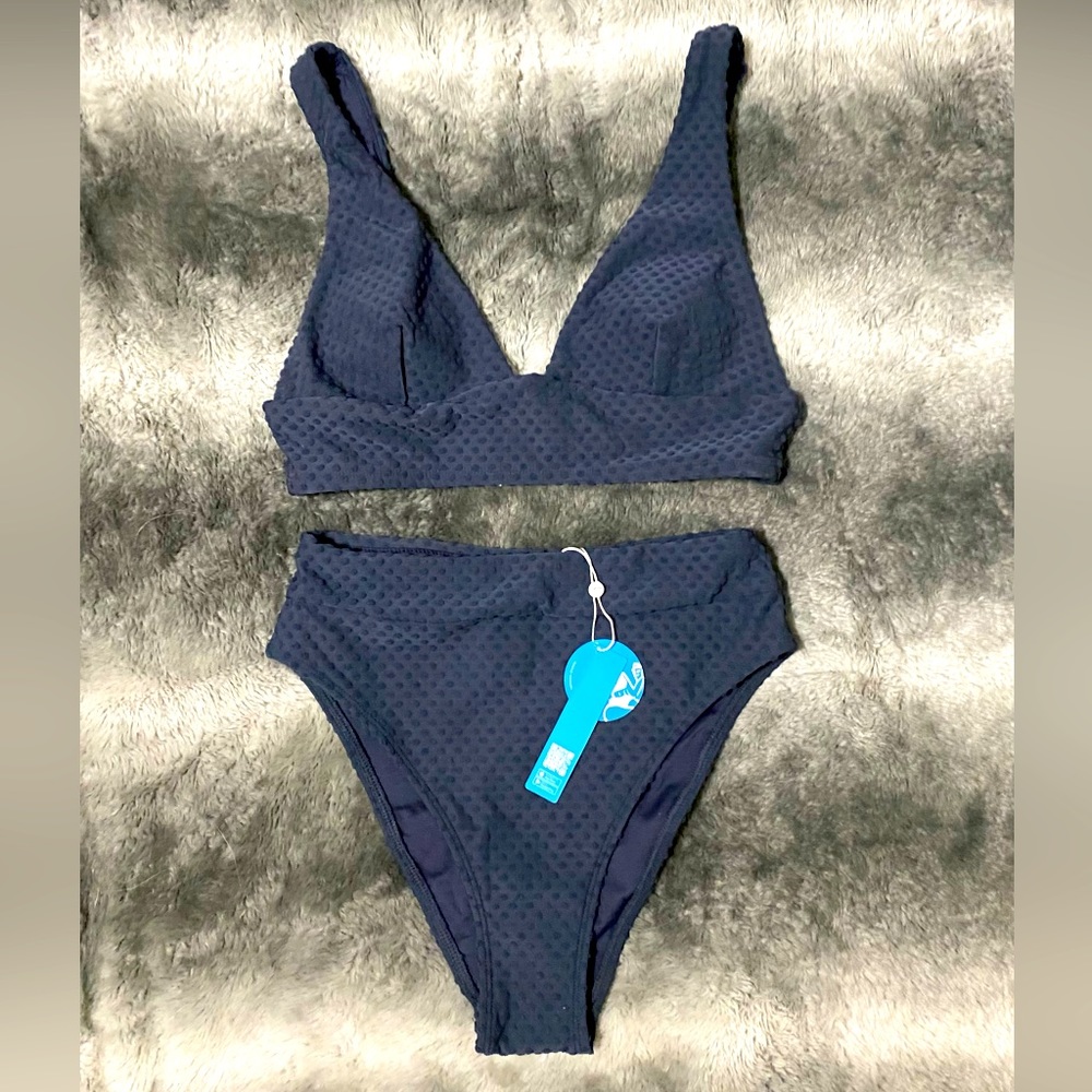NWT, Blue Dotted Bikini